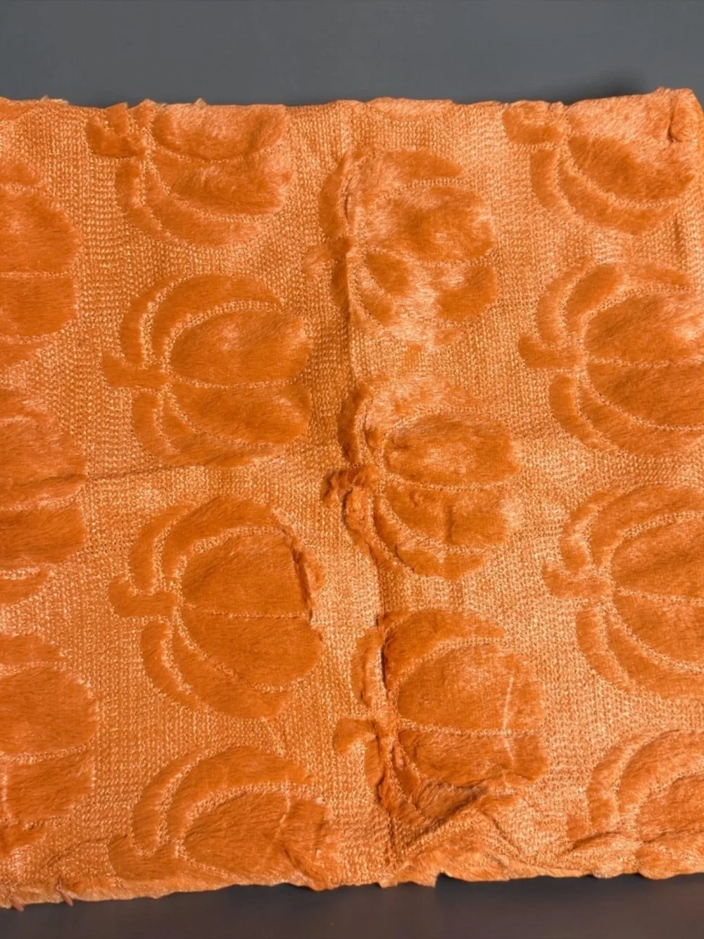 Fall Pumpkin & Maple Leaf Pillow Covers Set of 2 16x16 Burnt Orange NWT